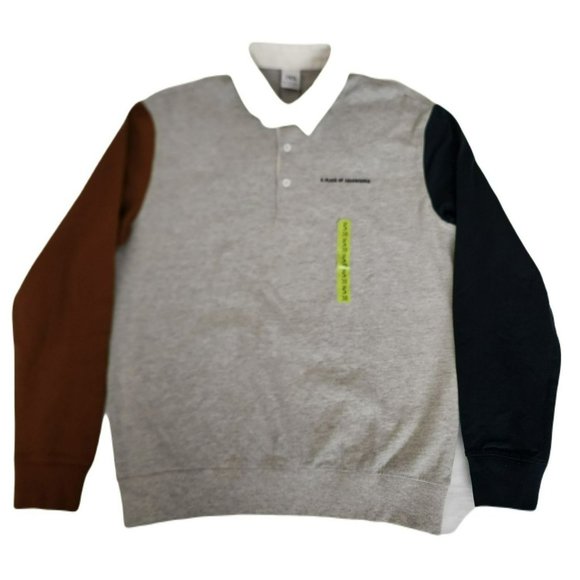 ZARA Men's A Place Of Adventures Color Block Polo Sweatshirt Size Small NWT - Picture 4 of 15